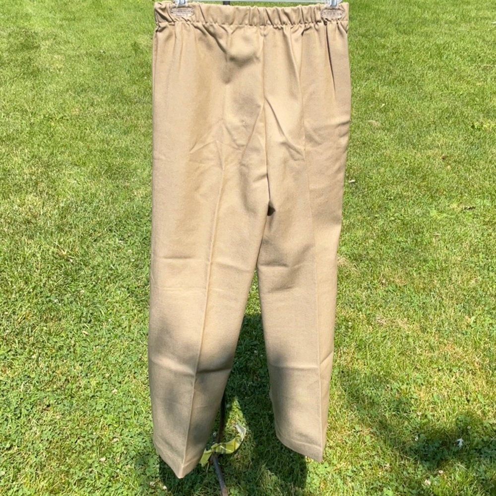 NWT Vintage Sears Pull ON stitch khaki denim jeans 10 petite Made in USA - Picture 3 of 10